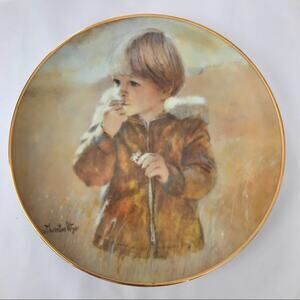 Child Autumn Field Wanderer Porcelain Collection Plate by Knowles